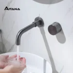 Luxury black brass bathroom faucet - Image 2