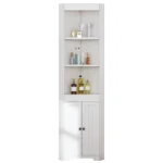 Bathroom tall cabinet, three open storage compartments - Image 5