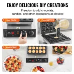 Electric Waffle Maker 25PCS Mini Dutch Pancake Maker - Image 6