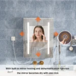 LED Bathroom Mirror Cabinet Wall - Adjustable Shelf - Image 5