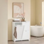 bathroom cabinet with 3 laundry baskets-78x38x90cm