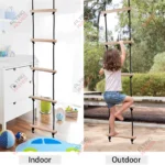 Children Climbing Rope Ladder Wooden - Image 4