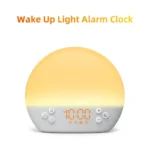 Digital Alarm Clock with Sunrise Simulation Dimmable Night Light White Noise Sound - Image 6