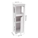 PVC Bathroom Cabinet 4 Levels, 2.5kg Load Capacity per Level, for Bathroom, Bedroom, Study, Living Room - Image 4