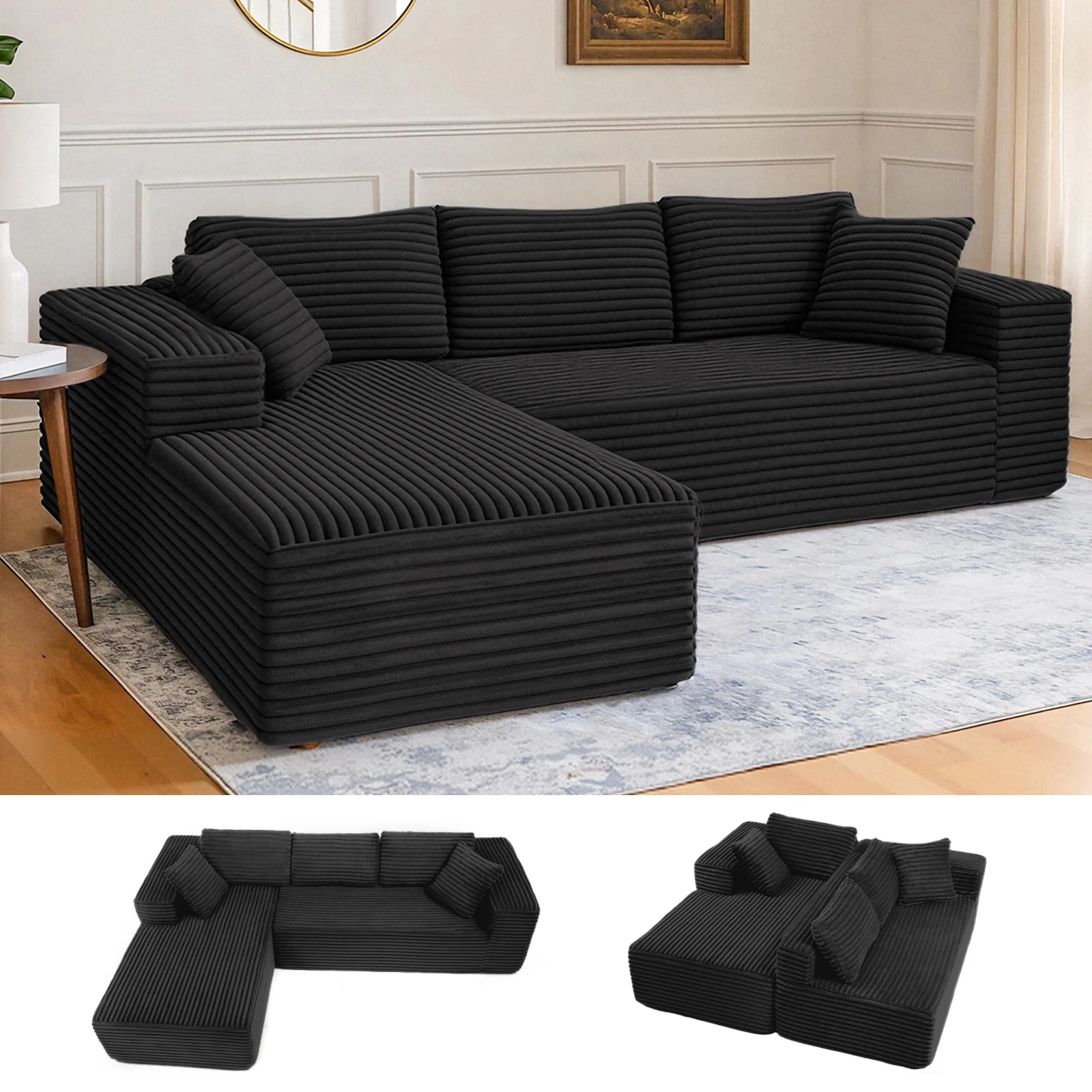 kf-A2ea490a973a143dbbee7ecd3da0d84aaC Modular Sofa L-Shaped Couch For living room - Image 1