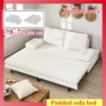 Sofa Bed 90/180x200 cm, with cushions and armrest pillows, double