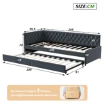 2-Person Sofa Bed, 90/180x200cm - Image 3