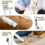High Suction Power Dog and Cat Hair Vacuum Cleaner, 7 in 1 13000Pa Pet Grooming Kit, with Pet Hair Dust Collection Cup, 400W - Image 5