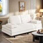 Sofa Bed 90/180x200 cm, with cushions and armrest pillows, double - Image 3