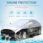 Universal Half Car Cover Waterproof Outdoor Cover Oxford Sun Rain Uv Protection Dustproof Snowproof Car Body Cover for SUV Sedan - Image 6