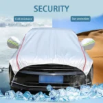 Universal Half Car Cover Waterproof Outdoor Cover Oxford Sun Rain Uv Protection Dustproof Snowproof Car Body Cover for SUV Sedan - Image 3