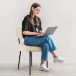 Dining chair set 2 and 1,terry cloth kitchen dining chair - Image 2