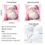 Winter New Chistmas Cute Maltese puppy Printed Pillowcase - Image 3