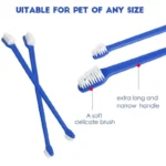 50 Piece Cat Dog Pet Toothbrush Set Double Headed Convenient Finger Brushes For Safe Dog Cat Care - Image 2