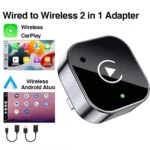 Wireless CarPlay Android Auto Dongle Fast Auto-Connect Compact Plug Car Play for iPhone/Android USB/USB-C No Delay Accessories