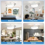 Invisible Fan Light Retractable Blade Ceiling Fan With Light Remote Control - Image 2