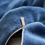 2 pieces of milk velvet pillowcase - Solid color with zipper - Image 3