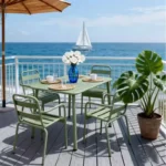 Outdoor Iron Leisure Chairs, Garden Courtyard Dining Chairs, Balcony Homestay Clubs, Villas, Courtyard Dining Tables and Chairs - Image 3