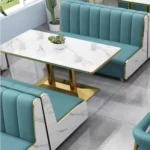 Light Luxury Modern Restaurant Furniture Set Cafe Bench Seating Fast Food Restaurant Tables And Chairs Set - Image 4