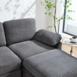 Sofa With Comfort Foam. Equipment: Removable Center Console (2 Cup Holders + Storage Space), USB-C Port, Side Pocket - Image 6