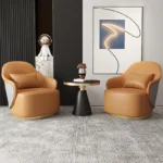 Light Luxury Rotating Single Sofa Chair Italian Design Hotel Club - Image 3
