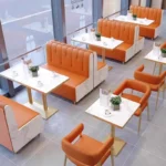 Light Luxury Modern Restaurant Furniture Set Cafe Bench Seating Fast Food Restaurant Tables And Chairs Set