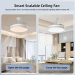 Invisible Fan Light Retractable Blade Ceiling Fan With Light Remote Control - Image 3