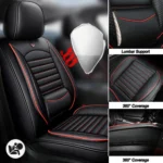 Car Seat Covers Full Set Leather, Car Seat Protectors, Fit for Peugeot 208, 2008, 308, 3008, 508, 5008, 206, 307 - Image 6