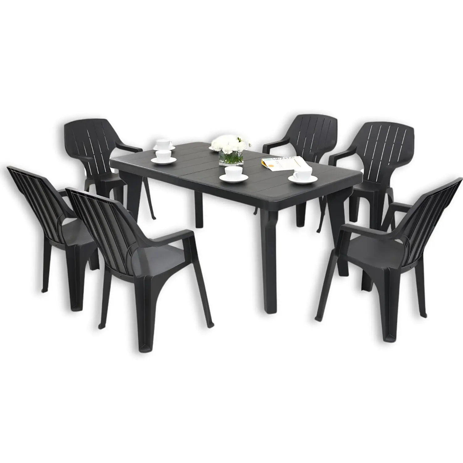 kf-S3b17d8afa3fa4ab487669c78f7fb4ddbC Tomaino-Plastic garden Table and 6 Chairs Set-With Extendable Extension, - Image 1