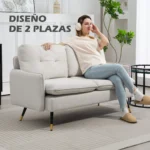 2-Seater Living Room Sofa with 4 Cushions Armrest - Image 6