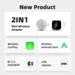 EKIY Wireless CarPlay Dongle Wireless Android Auto Adapter 2in1 Car Intelligent Systems AI Smart Box For Car With Wired CarPlay - Image 3