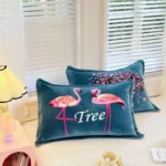 2pc/set Milk Fleece Winter Thickened Pillowcase Bedding Coral Fleece - Image 2