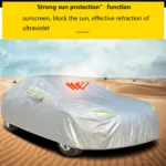 Car Cover, All-season Waterproof Breathable Auto Body Full Protective Cover Dust Proof, Snap-On Windproof Belt, 192"x74"x61" - Image 3