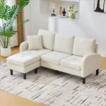 Living Room's L-shaped Corner Sofa with Armchair 3-seater - Image 2