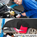 Automotive Mechanic Magnetic Fender Cover Mat Pad Protective Mat for Repair Automotive Work,Microfiber Leather Car Fender Protec - Image 3