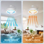 Invisible Fan Light Retractable Blade Ceiling Fan With Light Remote Control - Image 5