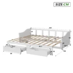 2-in-1-Schlafsofa mit Schubladen, 90/180 x 200 cm - Image 5