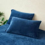 2 pieces of milk velvet pillowcase - Solid color with zipper
