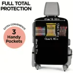 Car rear seat cover with 3 pocket storage pockets, waterproof seat protector, car seatback protector, dirt and scratch resistant - Image 2