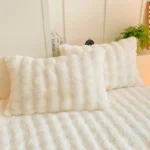 2pcs Fluffy Plush Pillowcase 48x74cm Winter Warm - Image 2