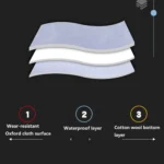 Car Cover, All-season Waterproof Breathable Auto Body Full Protective Cover Dust Proof, Snap-On Windproof Belt, 192"x74"x61" - Image 6