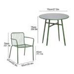 Wrought Iron Coffee Tables and Chairs Casual Outdoor Tables and Chairs Combination Suitable for Coffee Shop Balcony Courtyard - Image 2