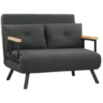 Homcom 2-Seater Sofa Bed 4 in 1 Folding Sofa Bed - Image 2