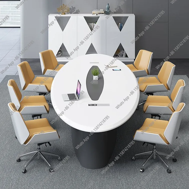 kf-S72e7a36f52b7437d8f35505e75f7cf9eU White conference table long table - Image 1