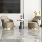 Light Luxury Rotating Single Sofa Chair Italian Design Hotel Club - Image 4