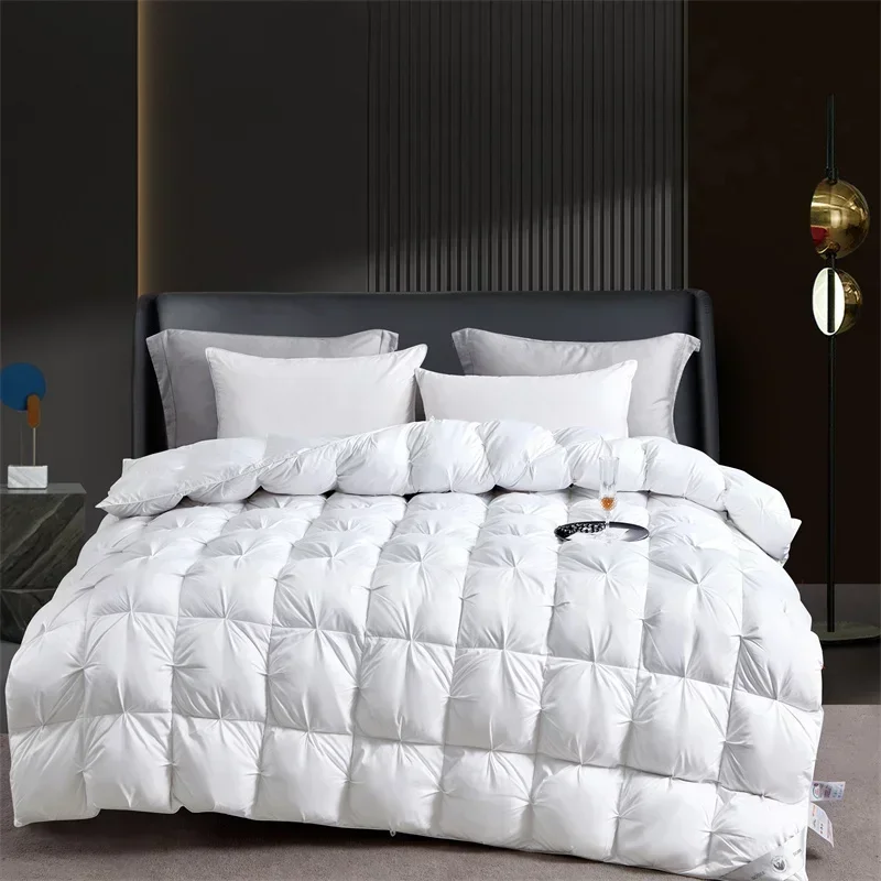 kf-S766b340257a8417fb259b17a8c04352ek High Grade 100% White Goose Down Quilt Winter Warm - Image 1