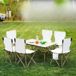 Portable outdoor tables and chairs full set picnic cooking camping barbecue picnic folding tables and chairs easy folding