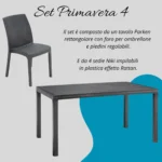 Tomaino-4-seat Plastic Table and Chairs Set for Outdoor - Image 5