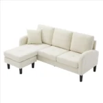 Living Room's L-shaped Corner Sofa with Armchair 3-seater - Image 3