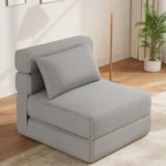 Folding Sofa Bed Convertible Sleeper Chair with Pillow - Image 2